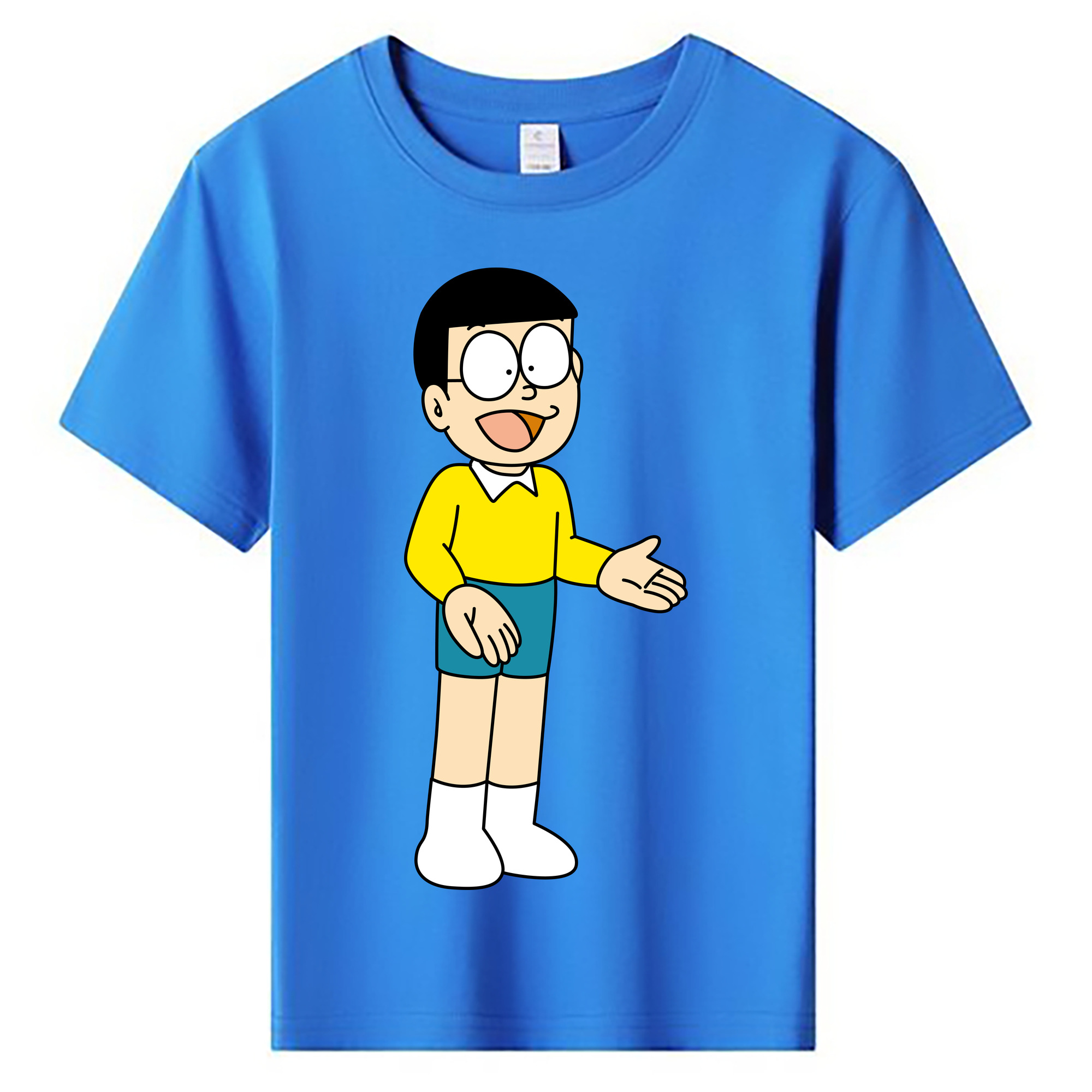 （画像用） ドラえもん 野比 のび太 Doraemon Nobita Nobi 綿100％キッズTシャツ（フロントプリント）
